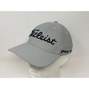 Titleist FJ Pro‎ V1 Gray Embroidered A-Flex Fitted Golf Hat Cap Size M/L